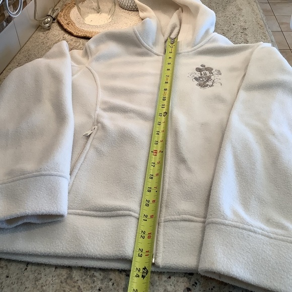 Disneyland Disney Parks Cream Fleece Zip Jacket Medium - Picture 5 of 9